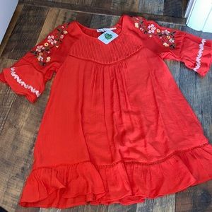 Size small linen top beautiful embroidery